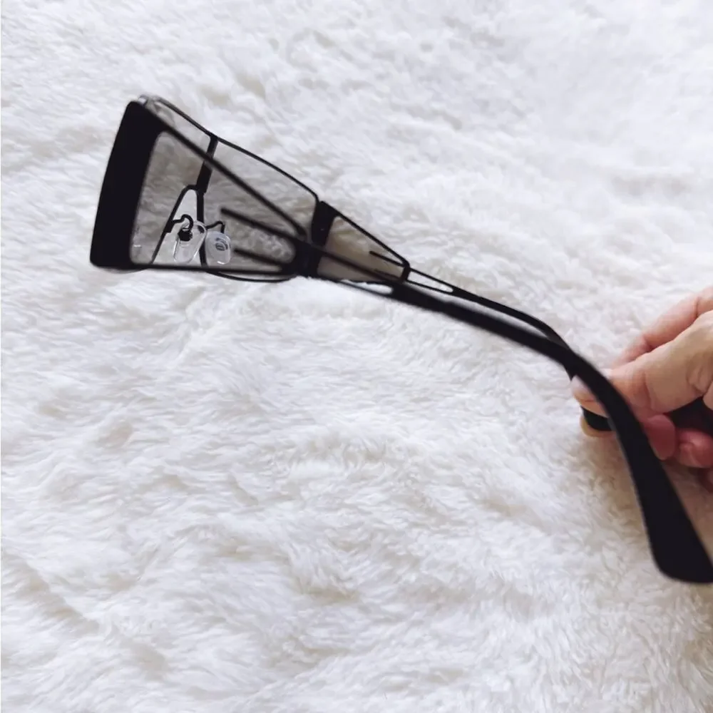 Sandy Clear Black Wrap-Around Sunglasses